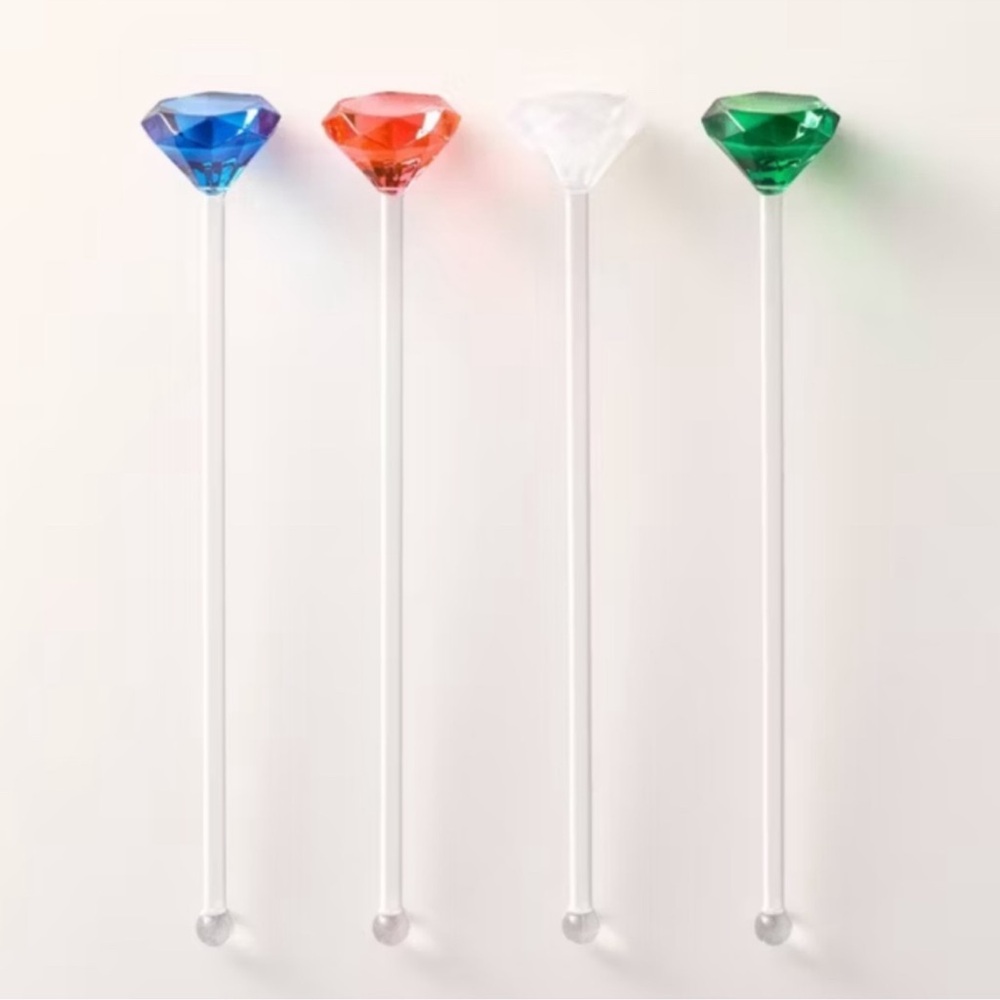 Kate Spade New York x Target 4-Piece Acrylic Gem Stir Sticks